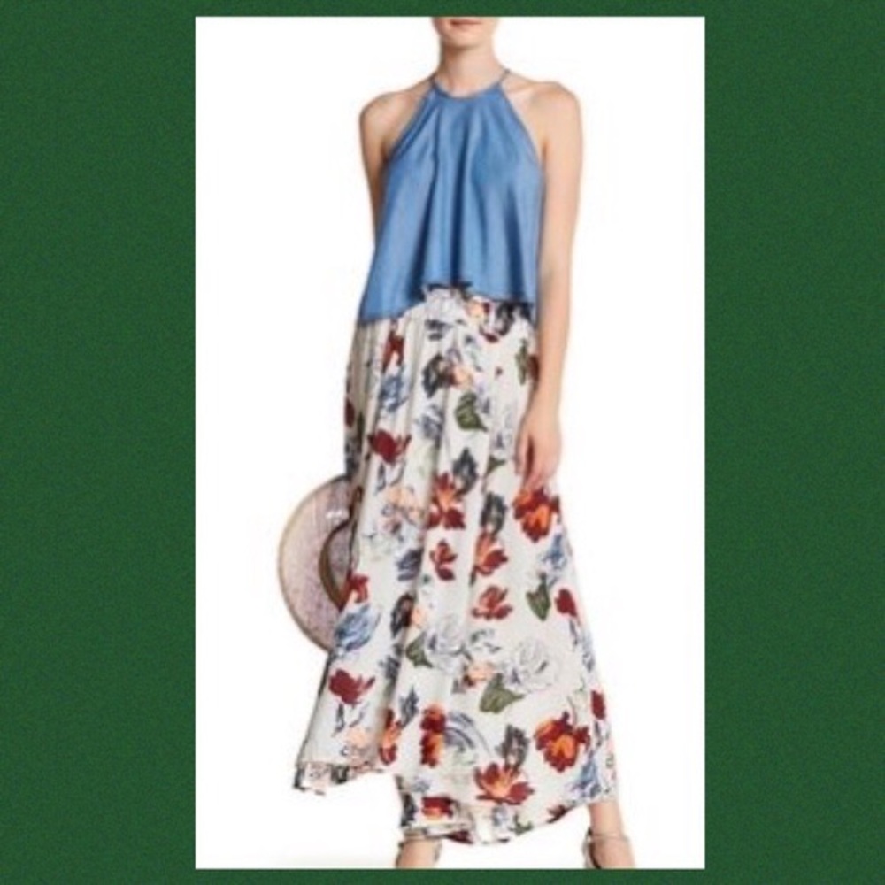 Melrose and Market floral flowy skirt